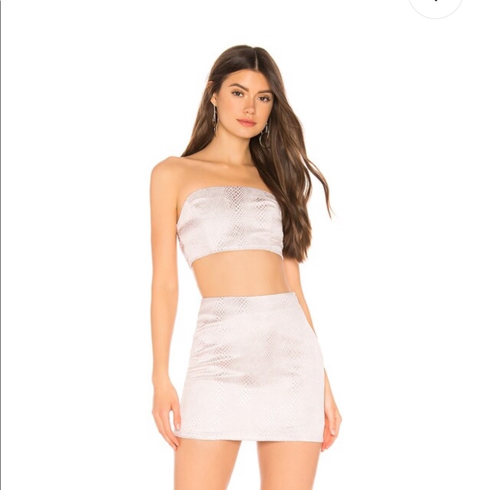 Amy Strapless Brocade Set Superdown